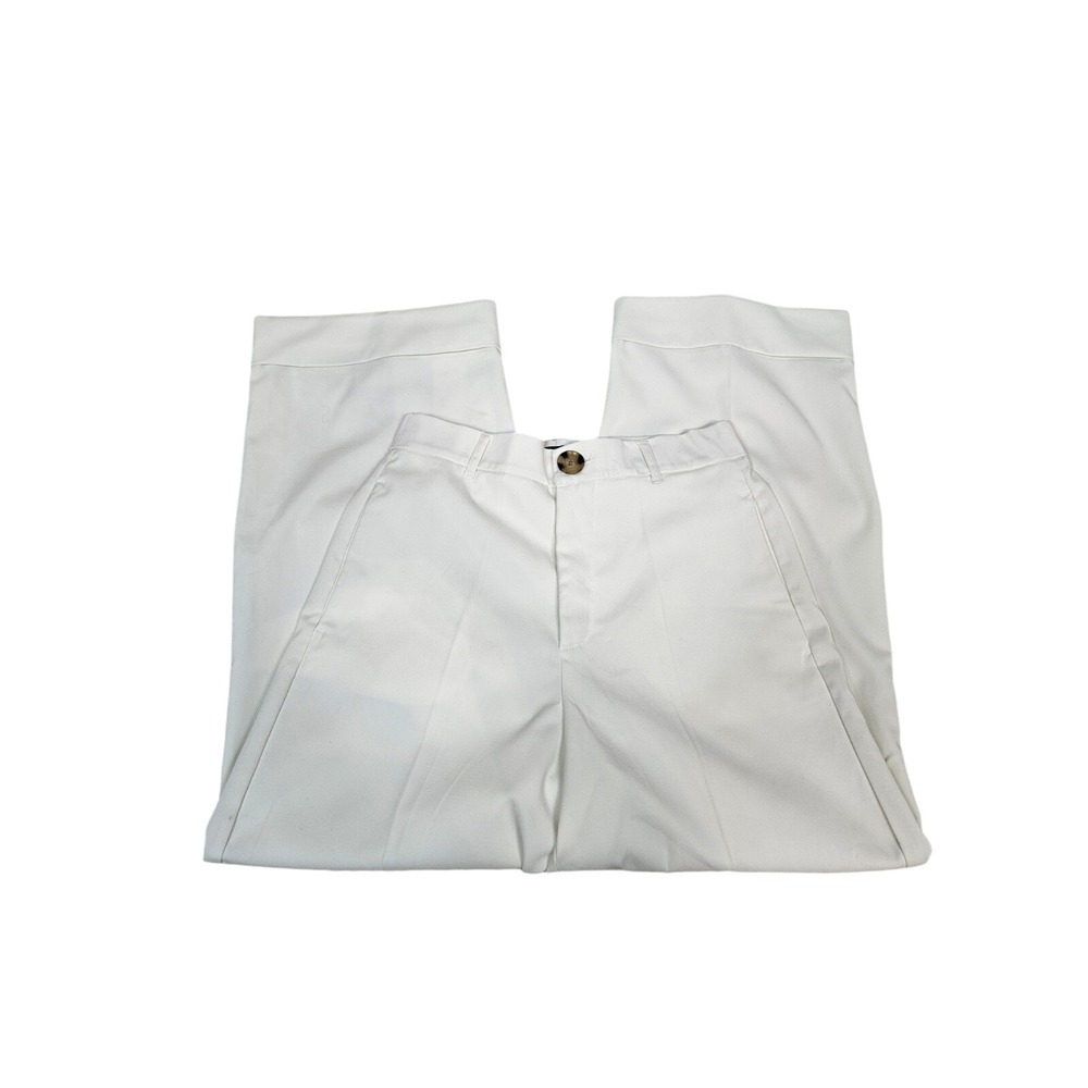 Zara Oyster White Wide Leg‎ Cuffed Baggy Dress Pants Size Small Women's M75